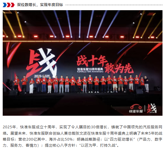 【快准车服】倾情赞助AC汽车千人峰会，携手更多合作伙伴们一起共建生态，赢战全球！