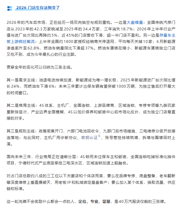 为什么抖音救不了今天的修理厂？